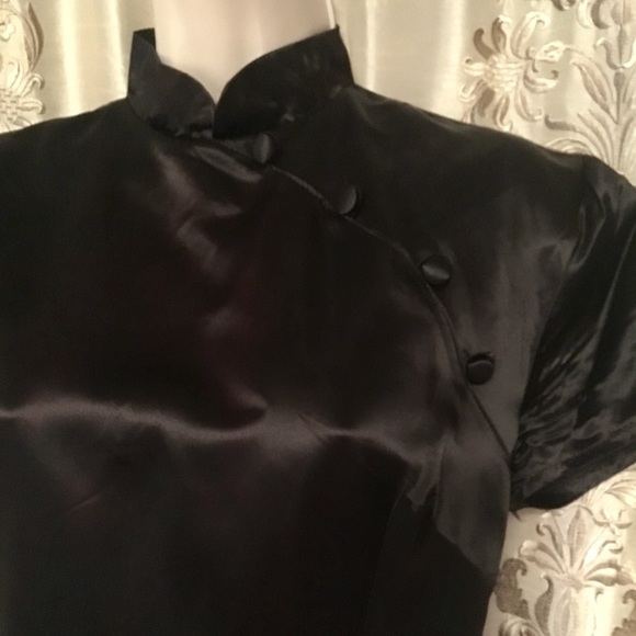 Vintage Satin Asian Mandarin Authentic Wedding Top - Picture 2 of 8