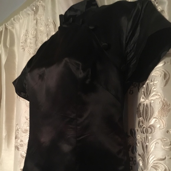 Vintage Satin Asian Mandarin Authentic Wedding Top - Picture 3 of 8