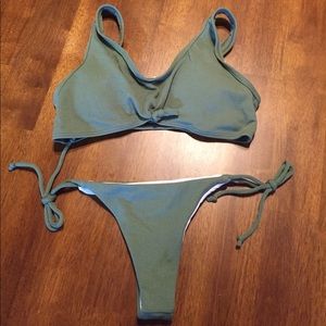 Army green bikini