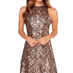 Gold/bronze sequin party dress! Never worn!