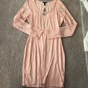 Lace, backless dress. Size large