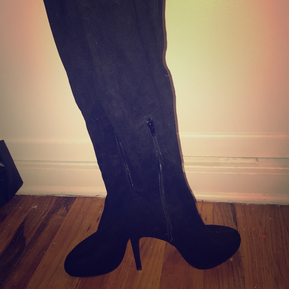 Black Asos knee high boots- size 5.5
