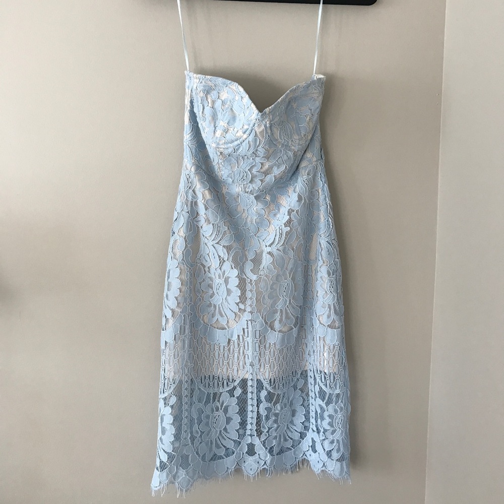 Blue lace dress