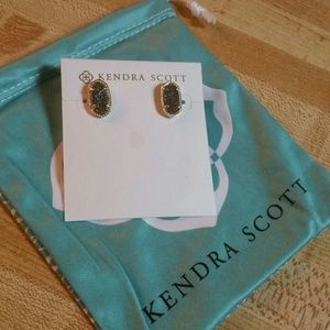 Gold Ellie Stud Drusy Earrings