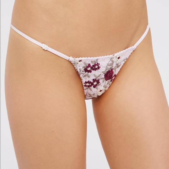 FP Purple Floral Lace Thong - Picture 3 of 4