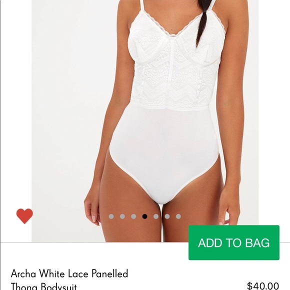 bodysuit white lace sexy cute - Picture 1 of 1