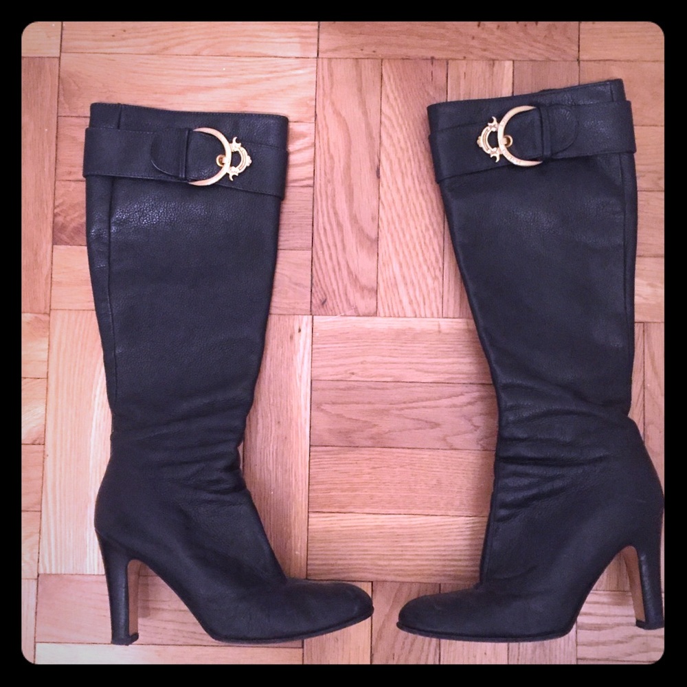 ❌SOLD❌ Juicy Couture Black Leather Boots - Picture 1 of 6