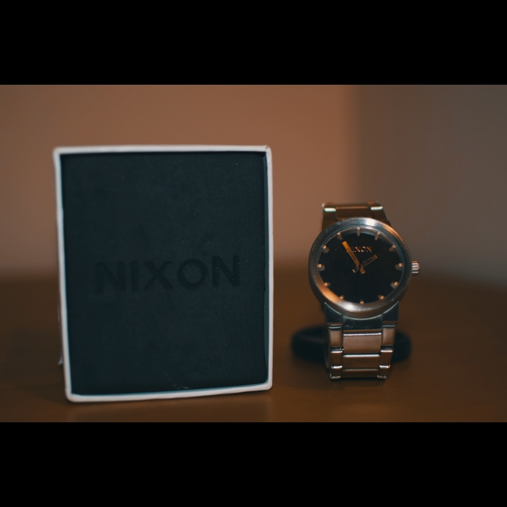 Nixon Cannon Watch // Silver, Rose Gold, Matte Bk.