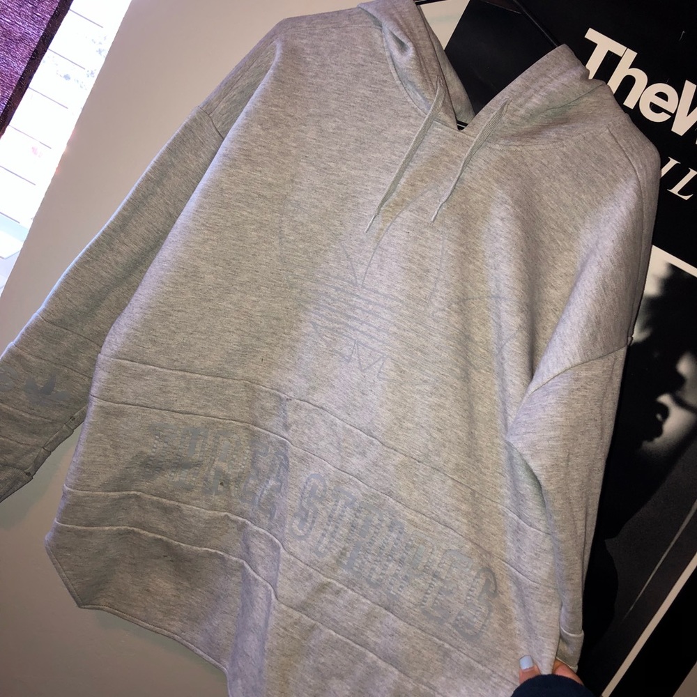 grey adidas hoodie worn once!