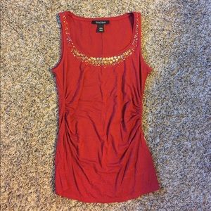 Beaded and ruched tank Beaded and ruched tank