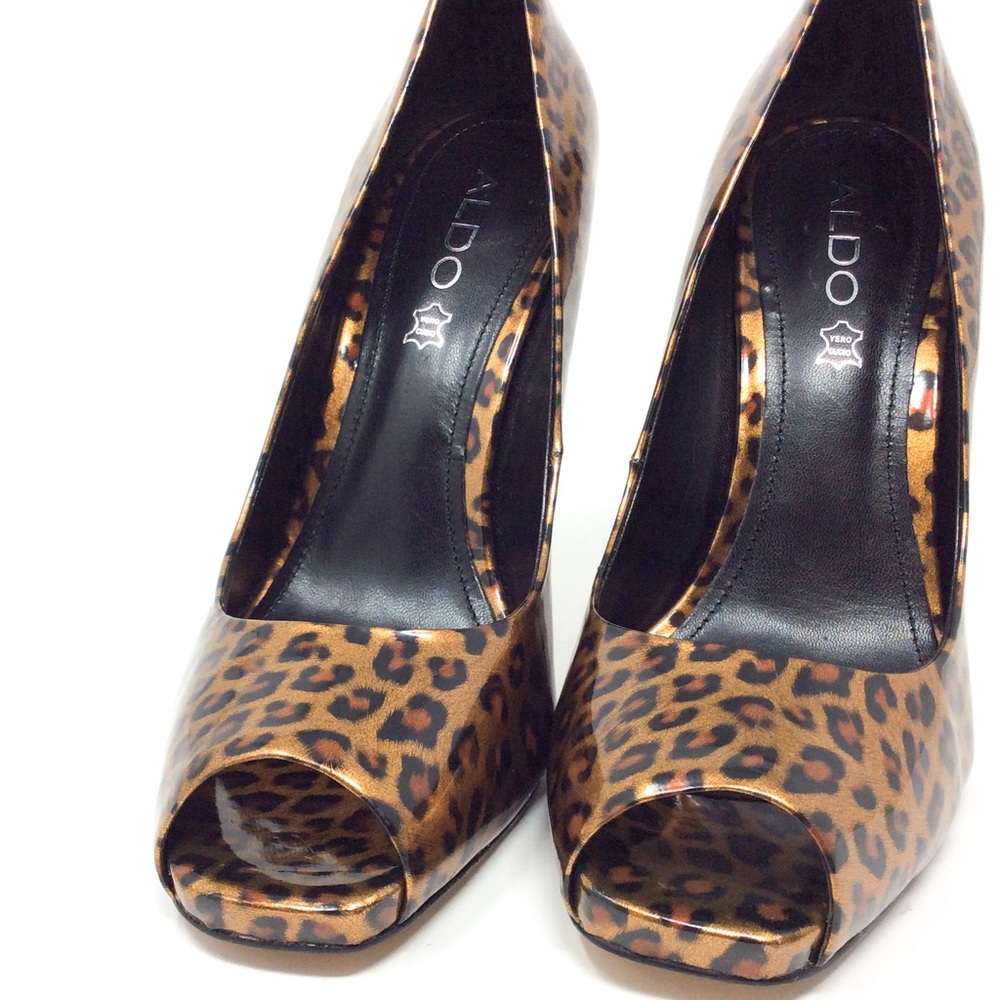 Aldo Animal Print Patent Leather Stiletto
