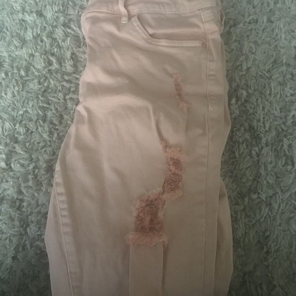 Charlotte Russe Ripped Jeans- Pink - Picture 3 of 3