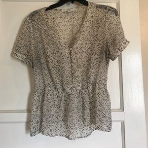 Sheer Blouse with Buttons
