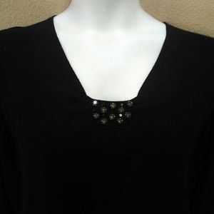 Lane Bryant embellished 3/4 sleeve sweater 22/24
