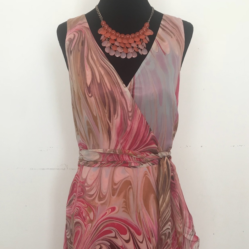 Sleeveless wrap dress