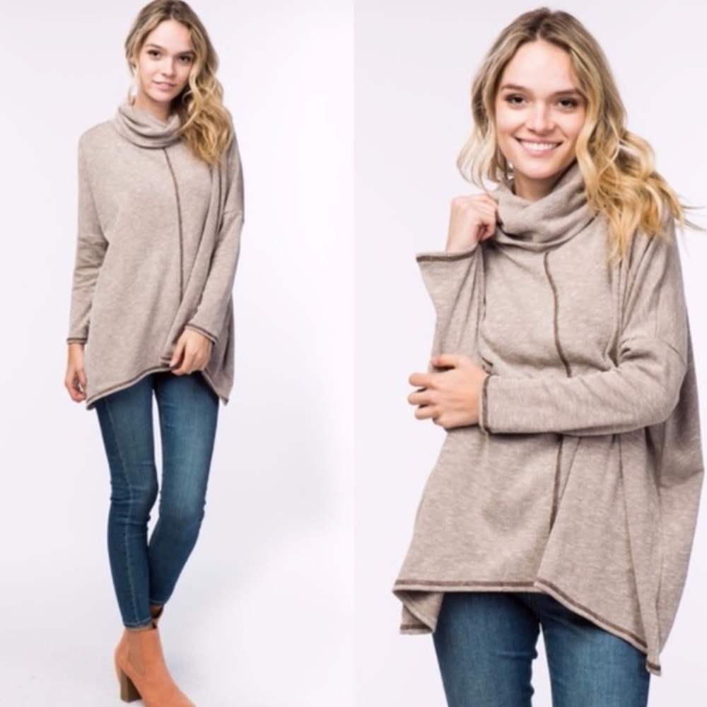 SALE Cowl Neck Dolman Sleeve