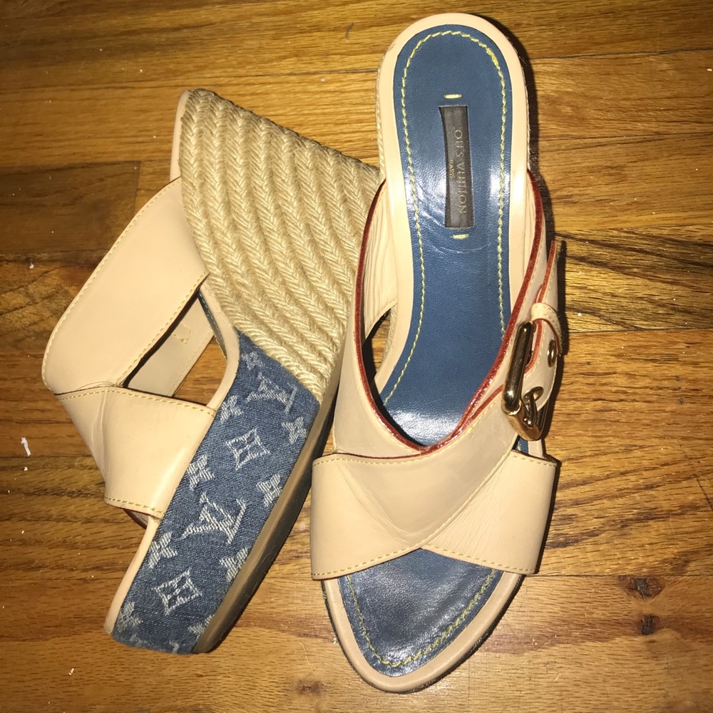 Louis Vuitton espadrille wedges - size 39