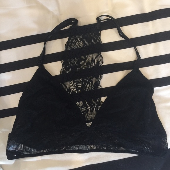 Urban Outfitters Other - Urban outfitters black lace racer back bralette