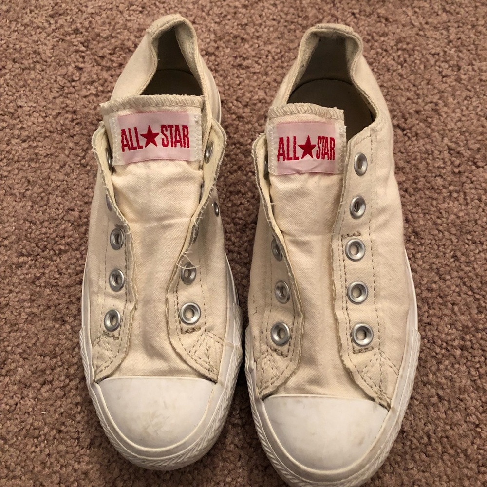 Converse Ivory Slip Ons