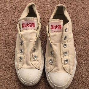 Converse Ivory Slip Ons