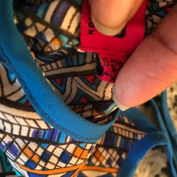 Boohoo Sienna Button Front Geometric Playsuit* - Picture 3 of 5