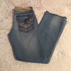 l.e.i. Ashley Ultra Low Rise Boot Cut Jeans