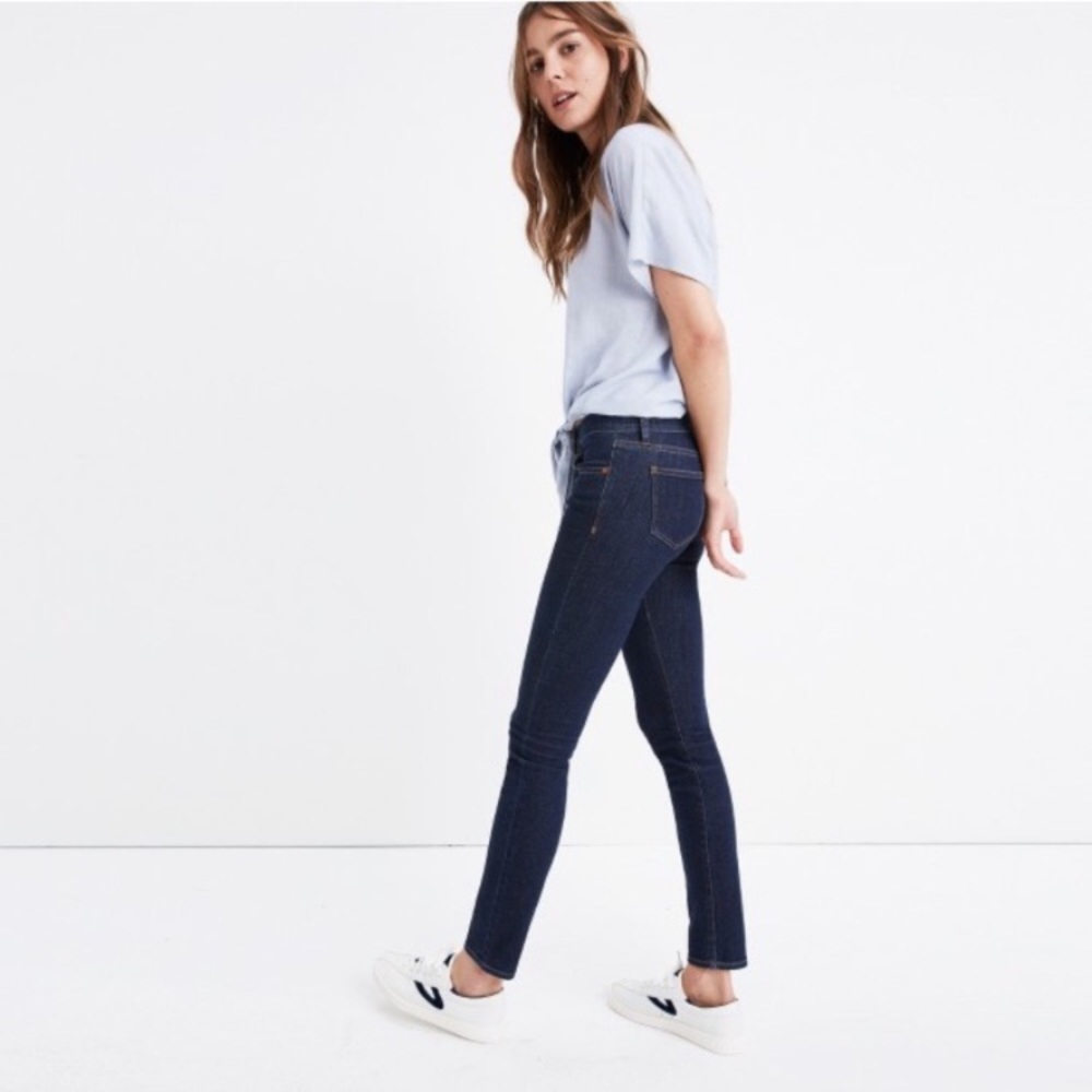 Madewell dark 8" rise Skinny Skinny Jeans