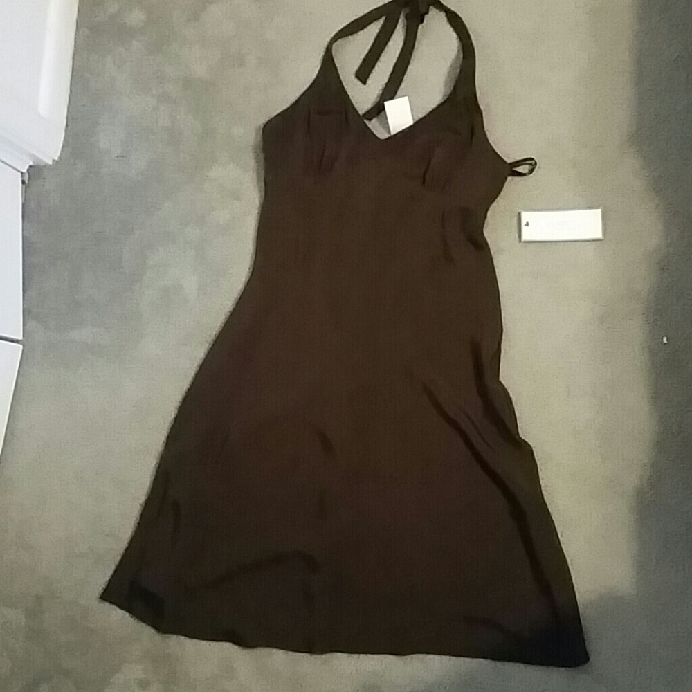 J. Crew brown silk cocktail dress