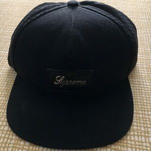 Supreme Black Checkered Damier Strapback 5panel