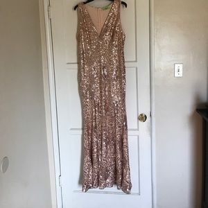 Sequined Rose Gold Dress