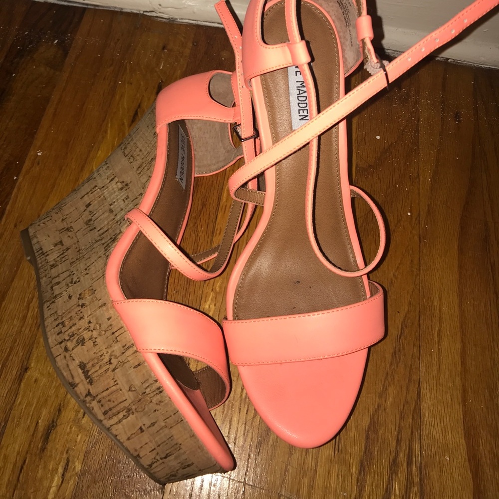 Coral Steve Madden wedges - size 10