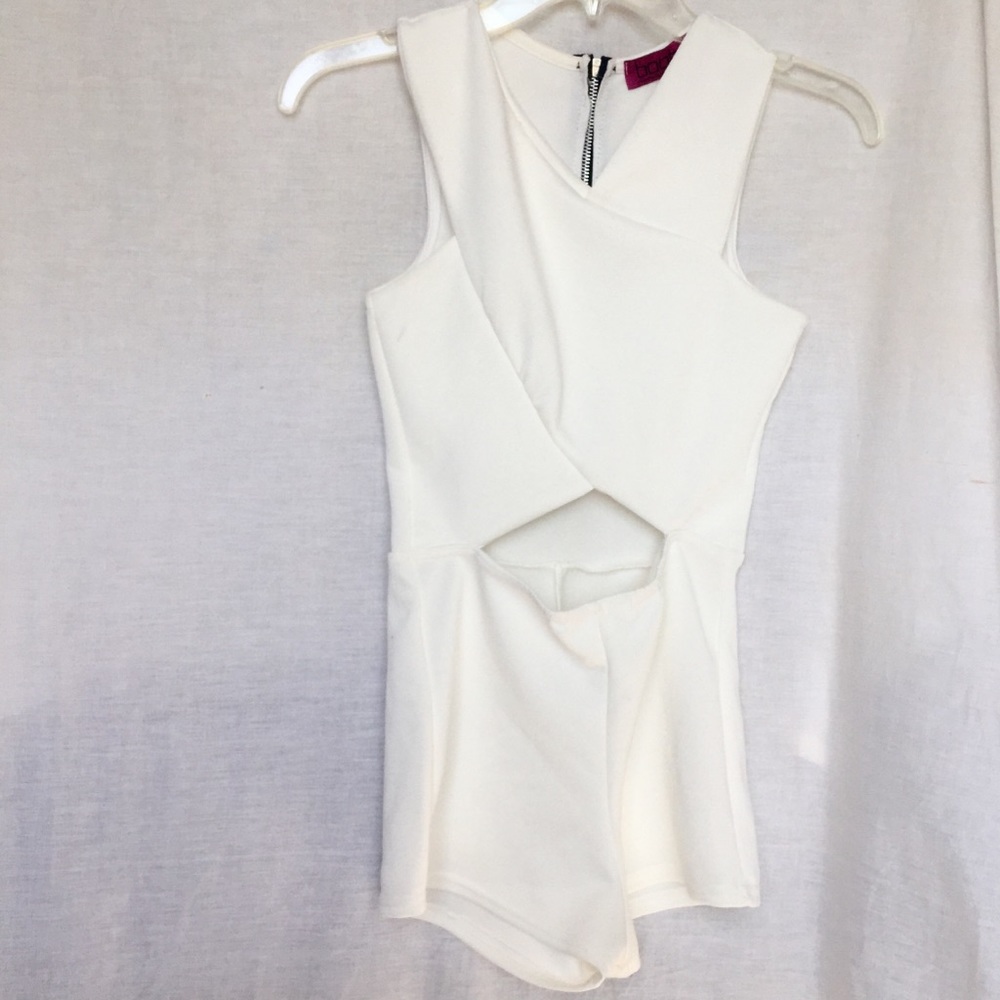 -SOLD- White romper with stomach cut out