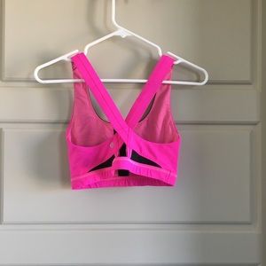 Lululemon pink/black Sports Bra