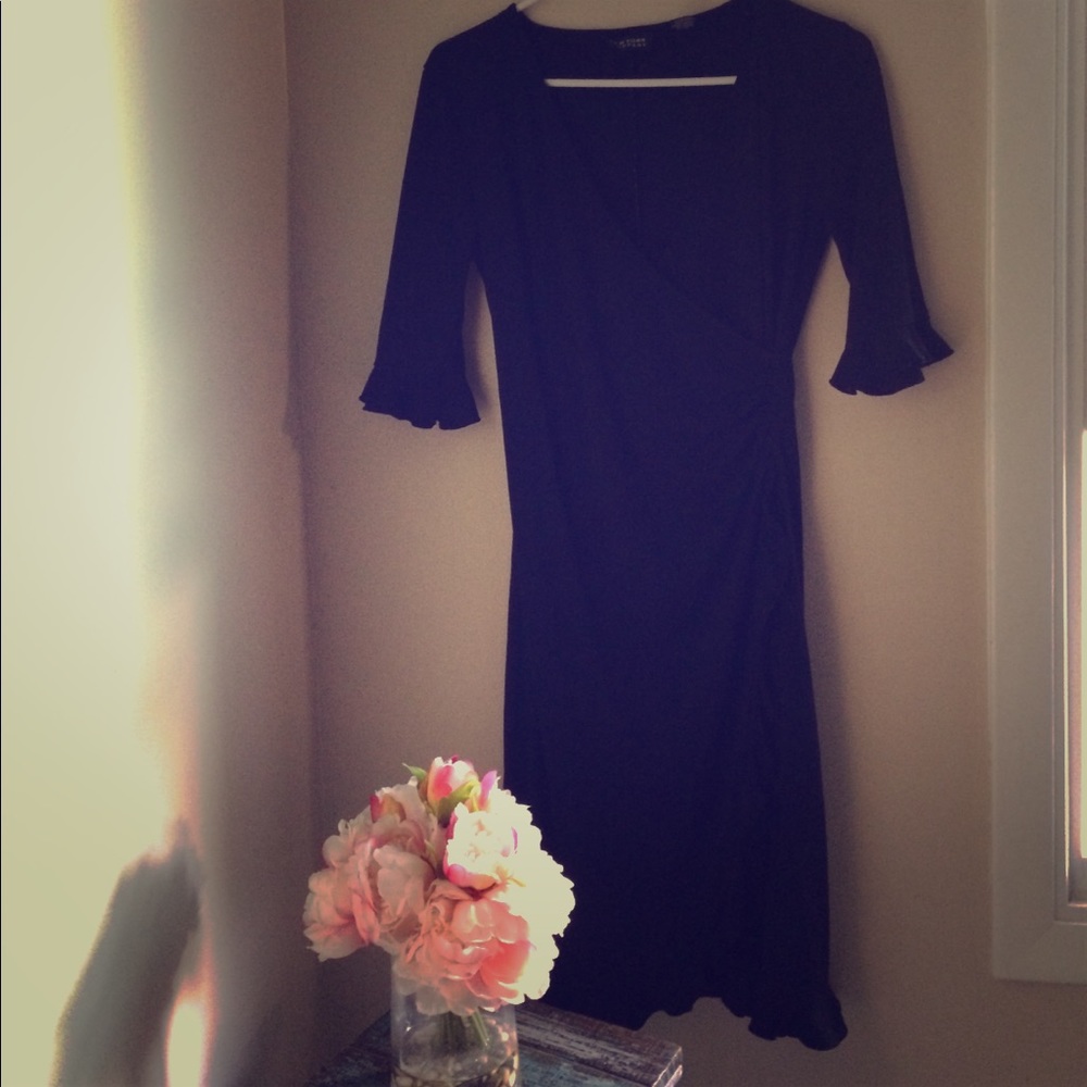 Black ruffled dress