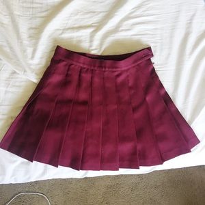American Apparel Tennis Skirt Maroon