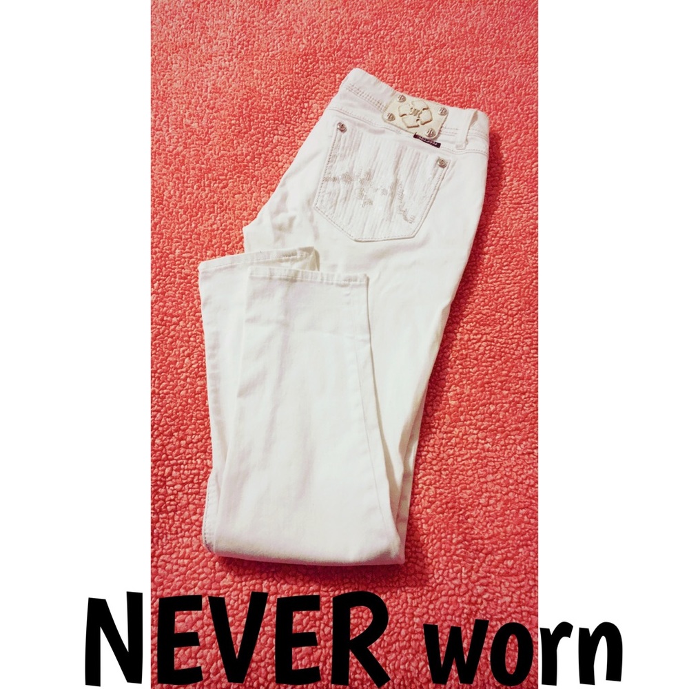 Miss Me White Sparkle Jeans
