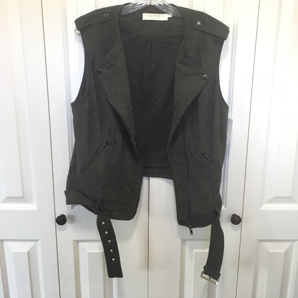 Astr Faux Suede Vest
