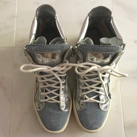 ‼️Rare‼️Giuseppe 💎crystal high tops - Picture 6 of 8