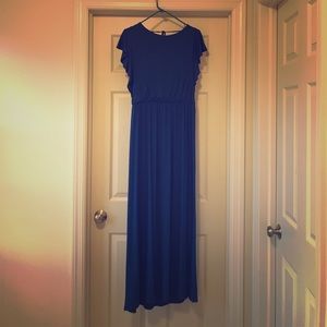 Loft Blue Maxi Dress, Size Large, NWT