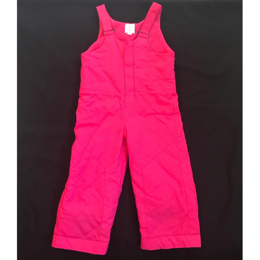 Pink snow bibs