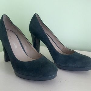Franco Sarto Suede Teal Pumps Size 9