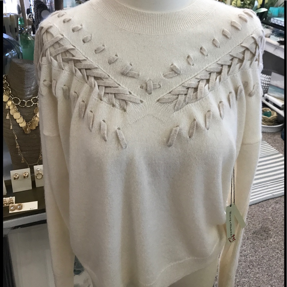 Cashmere White + Warren sweater
