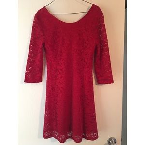 Nordstrom brand Lush Red Lace Dress