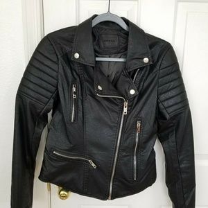 BLANKNYC Faux leather fitted moto jacket size S