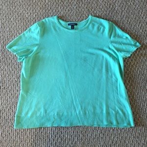 Lands' End Mint Green Short Sleeve Sweater Lands' End Mint Green Short Sleeve Sweater