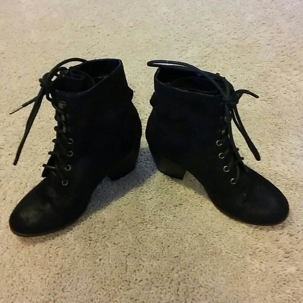 Black suede ankle boot