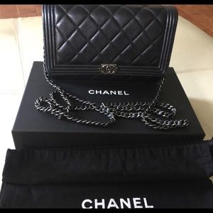 Authentic Chanel Boy Wallet on Chain WOC