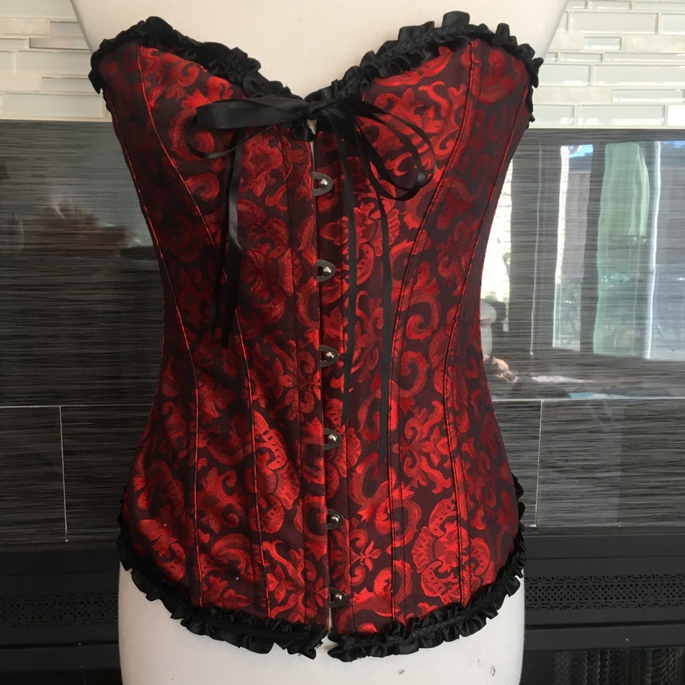 Red Brocade Corset