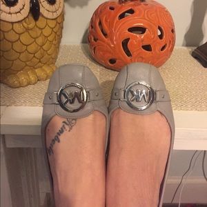 Grey Michael Kors Fulton flats