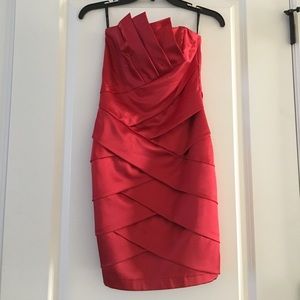 Jessica McClintock red cocktail dress